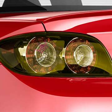 Headlights, Tail Lights, Fog Lights Tint Vinyl Film, Self Adhesive (Small 12''X48'', JDM Golden Yellow)