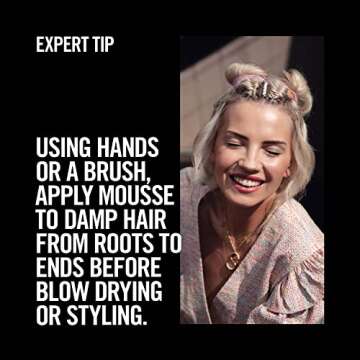 TRESemmé Tres Mousse Tres Extra Firm Control Mousse, Frizz Control with Flexible Feel for All Hair Types, Humidity Resistant, 10.5 oz