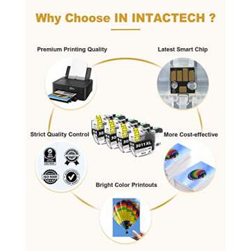 Intactech Compatible Ink Cartridges Replacement for Brother LC3013 LC3011 Black BK for Brother MFC-J491DW MFC-J895DW MFC-J690DW MFC-J497DW Printer (4 Pack)