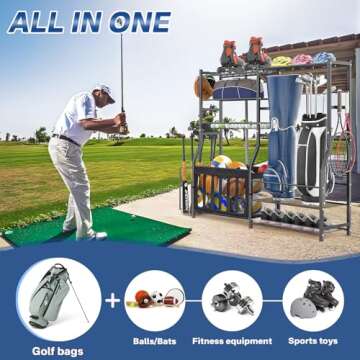 OrganizeLink Garage Sports Equipment Organizer