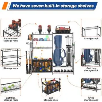 OrganizeLink Garage Sports Equipment Organizer