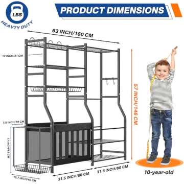 OrganizeLink Garage Sports Equipment Organizer