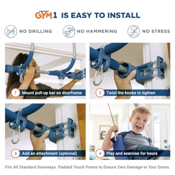 Gym1 6-Piece Indoor Doorway Gym for All Ages