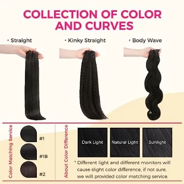 Lashey Seamless Clip in Hair Extensions 18 Inch Jet Black