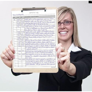 Activity Log Notepad, 60 Page Planning Pad to List a Task, Action or Contact. A Versatile Work Tool to Track Time & Organize Office Productivity. 8.5 X 11, A4 Sheets.