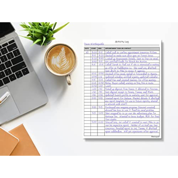 Activity Log Notepad, 60 Page Planning Pad to List a Task, Action or Contact. A Versatile Work Tool to Track Time & Organize Office Productivity. 8.5 X 11, A4 Sheets.