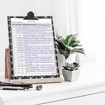 Activity Log Notepad, 60 Page Planning Pad to List a Task, Action or Contact. A Versatile Work Tool to Track Time & Organize Office Productivity. 8.5 X 11, A4 Sheets.