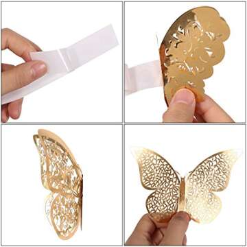 72 Pieces 3D Butterfly Wall Decals - Easy Home Decor