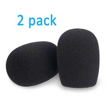 YOUSHARES VideoMicro Windscreen Foam Filter - Wind Shield Deadcat Fits Rode VideoMic Me Me-L Compact Microphone (2 Pack)