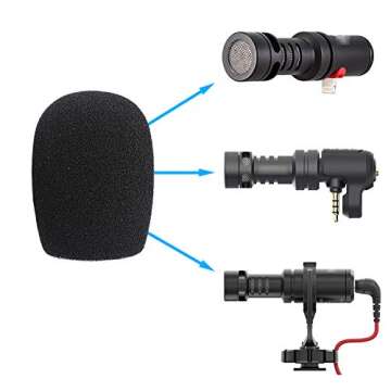 YOUSHARES VideoMicro Windscreen Foam Filter - Wind Shield Deadcat Fits Rode VideoMic Me Me-L Compact Microphone (2 Pack)