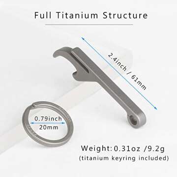 FEGVE Titanium Keychain Bottle Opener for Every Occasion