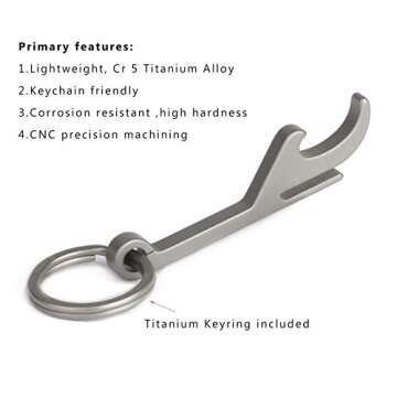 FEGVE Titanium Keychain Bottle Opener for Every Occasion