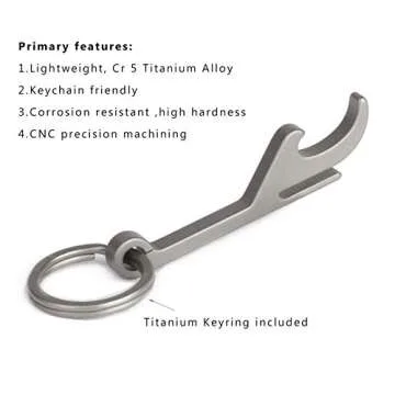 FEGVE Titanium Keychain Bottle Opener for Every Occasion