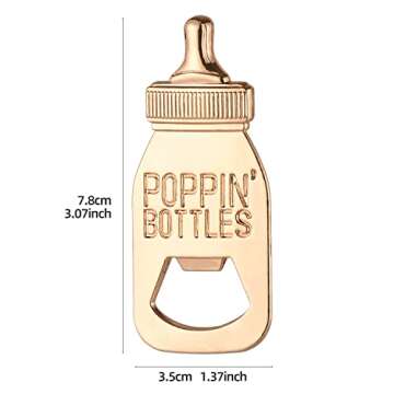 Yuokwer 24pcs Bottle Opener Baby Shower Favor for Guest,Rose Gold Feeding Bottle Opener Wedding Favo...