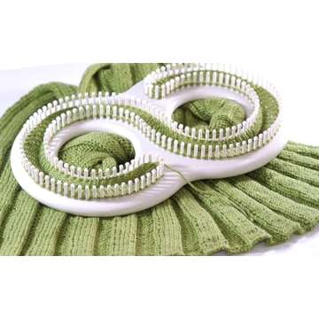 Authentic Knitting Board Afghan Knitting Loom for Blankets, Loom Knitting Blankets, S Shaped Loom