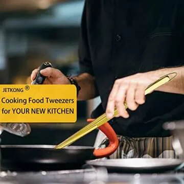 JETKONG 12-Inch Cooking Tweezers - Multi-Purpose Kitchen Tool