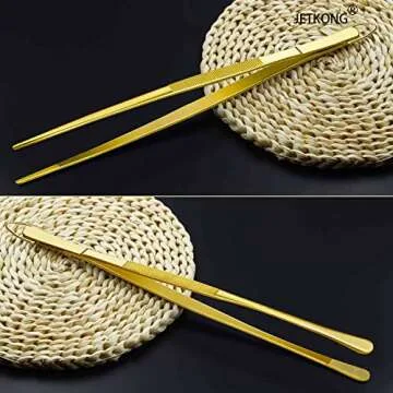 JETKONG 12-Inch Cooking Tweezers - Multi-Purpose Kitchen Tool