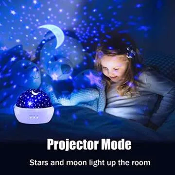 Enchanting Unicorn & Star Projector Night Light for Kids
