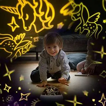 Enchanting Unicorn & Star Projector Night Light for Kids