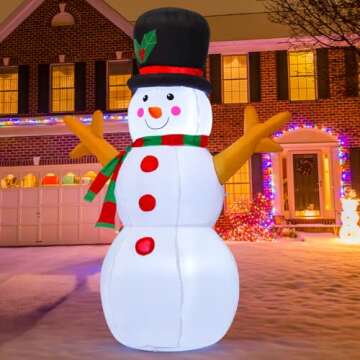 GOOSH 5 FT Christmas Snowman Inflatable Decoration - Holiday Cheer for Your Yard