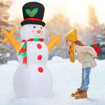 5 FT GOOSH Inflatable Christmas Snowman Decoration