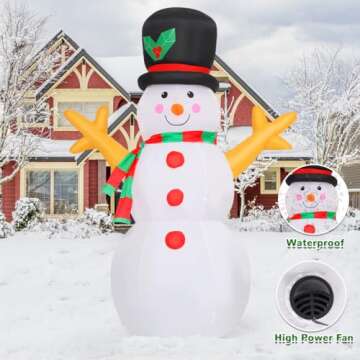 5 FT GOOSH Inflatable Christmas Snowman Decoration