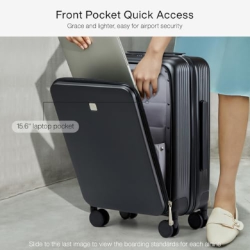 Hanke Grace 20-Inch Carry On Luggage for Business Travel