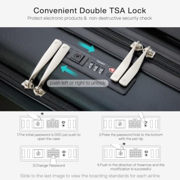 Hanke Grace 20-Inch Carry On Luggage for Business Travel