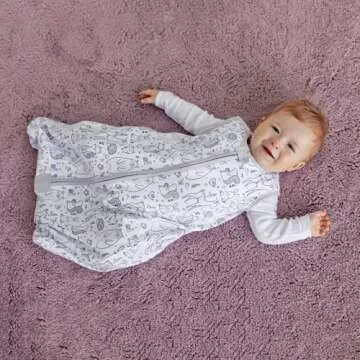 Mama Cheetah Baby Sleep Sack 0.5 TOG, Organic Cotton Baby Wearable Blanket with Two-Way Zipper, Swaddle Transition Baby Sleeping Bag for Newborn Infant Toddler Boy Girl, 0-3 Months