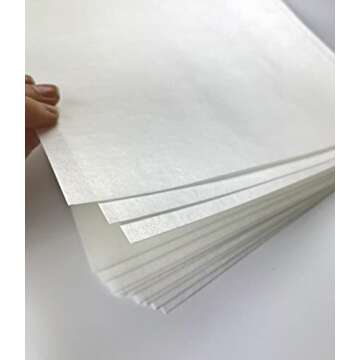 Wafer Paper Flexible Edible Printer Sheets 12 Pack 0.4mm White Letter Size 8.5" x 11" Cake Topper De...