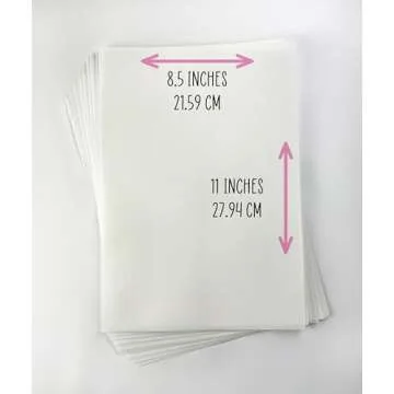 Wafer Paper Flexible Edible Printer Sheets 12 Pack 0.4mm White Letter Size 8.5" x 11" Cake Topper Decoration Burn Away by MeganJDesigns