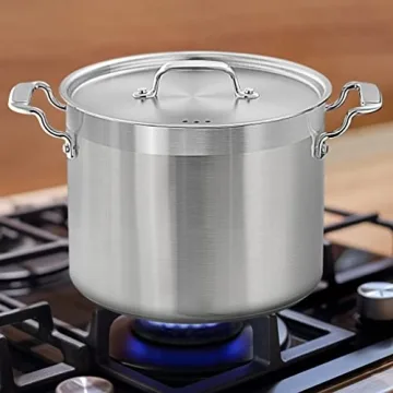 NutriChef 14 Quart Stock Pot - Heavy Duty Stainless Steel