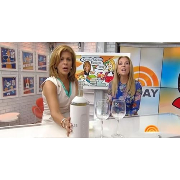 Vinglacé Wine Bottle Chiller- Portable Champagne Insulator- Stainless Steel Wine Cooler Sleeve, White