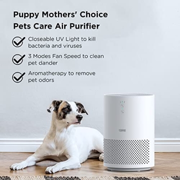 TOPPIN HEPA Air Purifier with UV Light for Homes and Pets