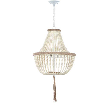 SAFAVIEH Boho Farmhouse Cream Pendant Light with LED Bulbs