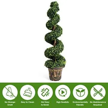GOPLUS 4 Ft Artificial Boxwood Tree for Home Decor