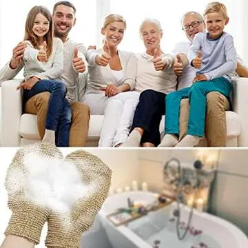 Natural Exfoliating Hemp Bath Mitts for Men & Women