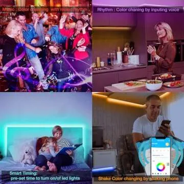 DAYBETTER RGB LED Strip Lights - 50ft Smart Home Lighting