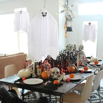 Cute Flying Ghosts for Halloween Decor | Set of 4