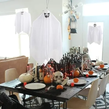 Cute Flying Ghosts for Halloween Decor | Set of 4