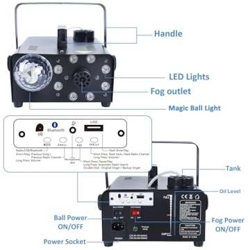 ARICOR Fog Machine: Wireless, LED Effects & Remote Control