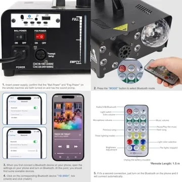 ARICOR Fog Machine: Wireless, LED Effects & Remote Control