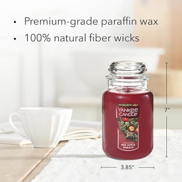 Yankee Candle Apple Wreath Scented 22oz Large Jar Candle