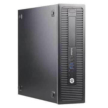 HP ProDesk 600 G1 SFF Desktop PC with 24" FHD Monitor, Intel i7-4770, 16GB RAM, 1TB SSD, Windows 10 ...