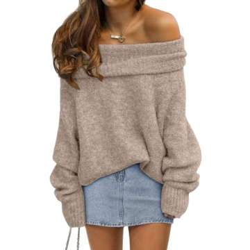 Stylish LILLUSORY Off the Shoulder Sweater for Women