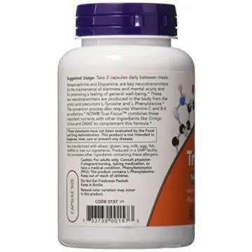 Now Foods True Focus, 90 Veg Capsules (2 Pack)