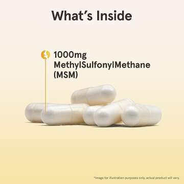 Jarrow Formulas® MSM Capsules, 1,000 mg, Methylsulfonylmethane, Joint Health Support, 200 Capsules, Up To 200 Servings