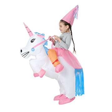 YEAHBEER Unicorn Costume Inflatable Suit Halloween Cosplay Fantasy Costumes (Kids Unicorn)