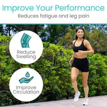 Vive Compression Stockings for Women , Men | 15 - 20 mmHg Medical Compression Support for Varicose Veins - Ultra Sheer TED Style Hose- Knee High for Swelling, Soreness, Maternity, Pregnancy, Nurses