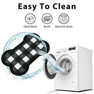 Yinuomo Dog Food Mat, Water Absorbent Pet Food Mat, Non Slip Placemat for Pets Bowl and Water, Easy to Clean, Machine Washable Feeding Mats for Multiple Breeds, Large 16'' x 24''(Bone Shape)